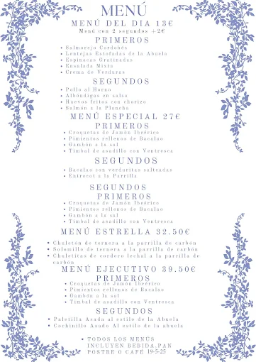 Restaurante el Rincón De la abuela menu 4