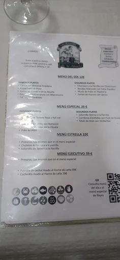 Restaurante el Rincón De la abuela menu 1